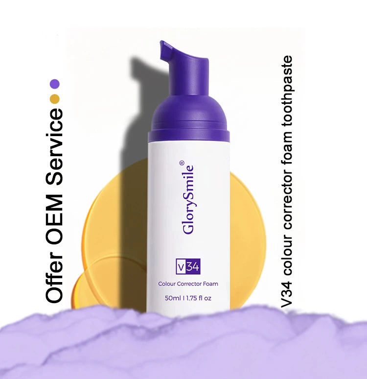 Purple Mousse Teeth Whitening Toothpaste