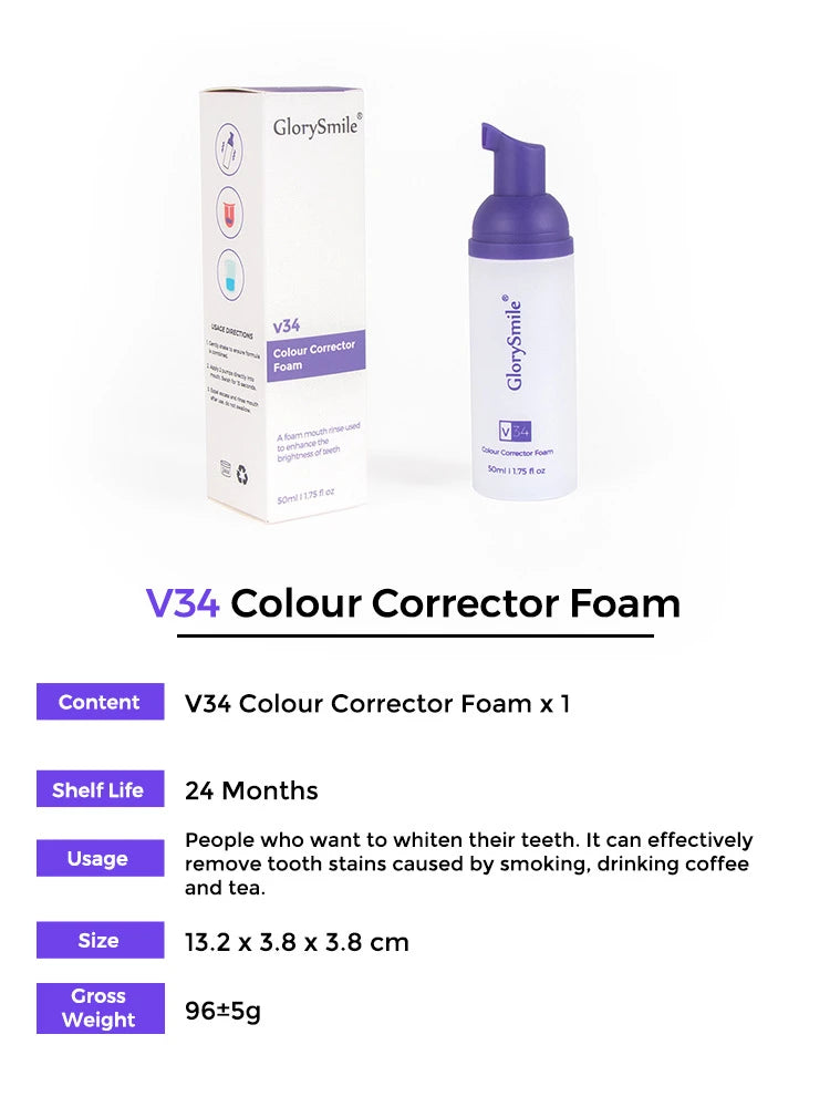 Purple Mousse Teeth Whitening Toothpaste