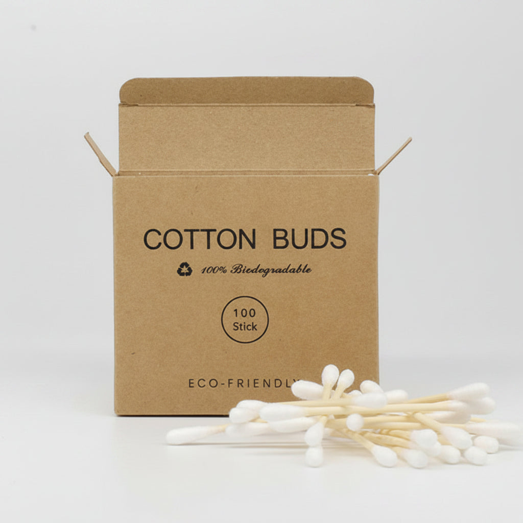 200 Bamboo Cotton Swabs for Makeup and Ear Cleaning