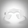 White eye mask on a white background