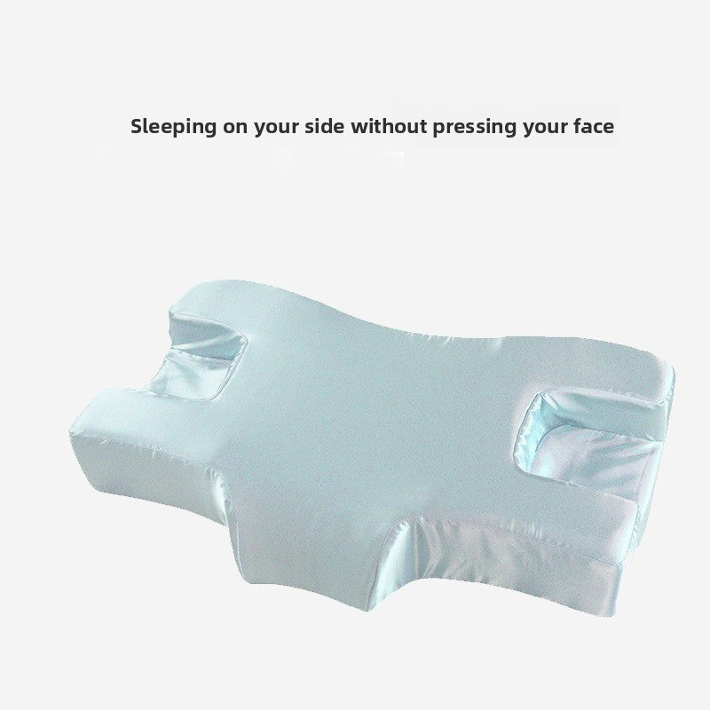 Memory Foam Beauty Pillow Side Sleep Comfortable Satin Cover